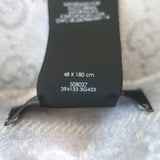 Gucci GG Jacquard Studded Scarf Light Gray Fringed Wool