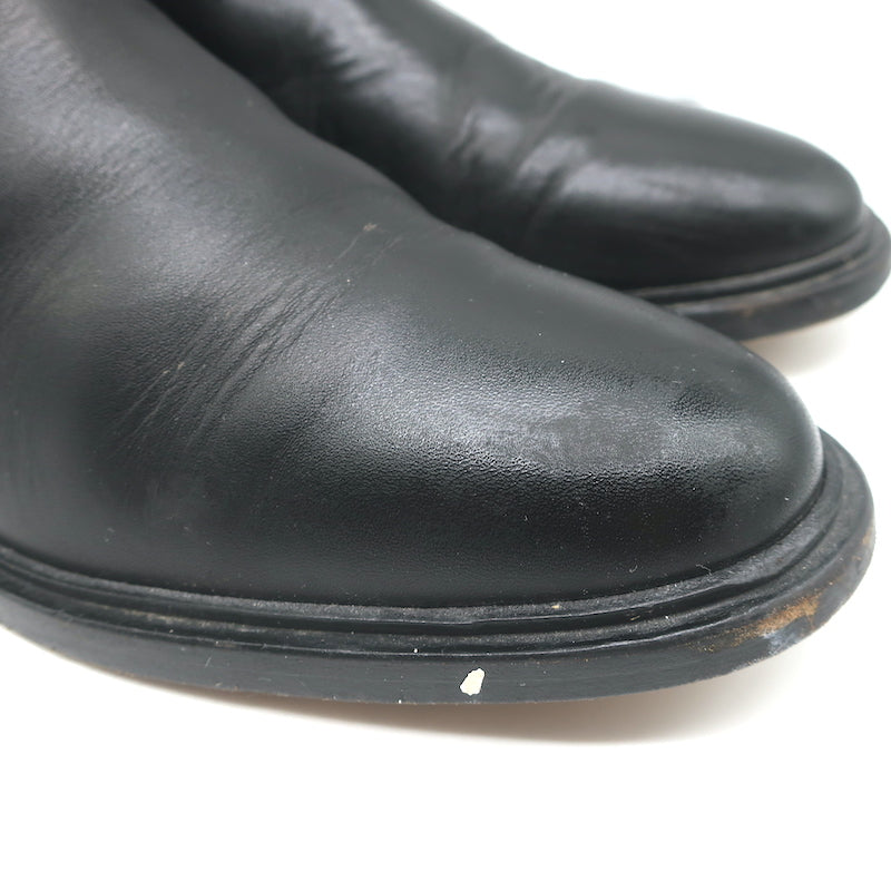 Woman by Common Projects Chelsea Boots Black Leather Size 38 Flat Ankle Boots