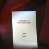 A.L.C. Sally Ruffled Open-Back Blouse Bordeaux Silk Size 0 Long Sleeve Top