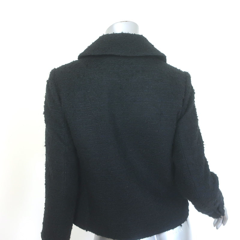 Doen Colleen Multi-Pocket Boucle Tweed Jacket Black Size Extra Small