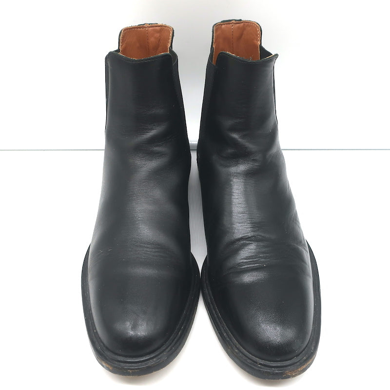 Woman by Common Projects Chelsea Boots Black Leather Size 38 Flat Ankle Boots
