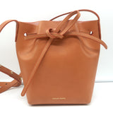 Mansur Gavriel Mini Mini Bucket Bag Camel/Light Pink Leather