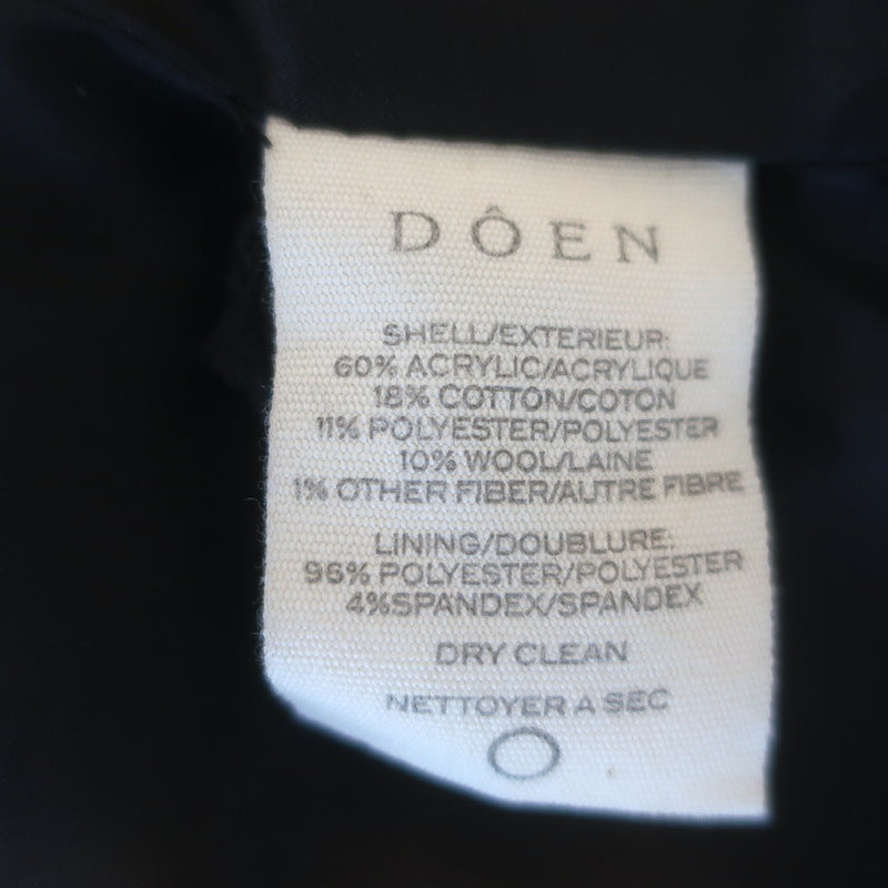 Doen Colleen Multi-Pocket Boucle Tweed Jacket Black Size Extra Small