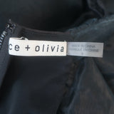 Alice + Olivia Ollie Ruffled Organza-Sleeve Crop Top Black Size 0