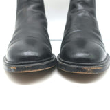 Woman by Common Projects Chelsea Boots Black Leather Size 38 Flat Ankle Boots