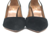 Aquazzura Forever Marilyn Cutout Tassel Pumps Black Suede Size 39