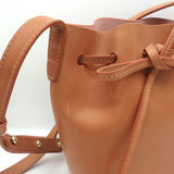 Mansur Gavriel Mini Mini Bucket Bag Camel/Light Pink Leather
