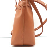 Mansur Gavriel Mini Mini Bucket Bag Camel/Light Pink Leather