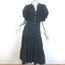 Veronica Beard Davenport Tiered Midi Dress Black Stretch Cotton Size Extra Small