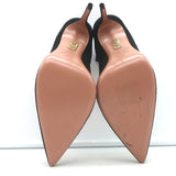 Aquazzura Forever Marilyn Cutout Tassel Pumps Black Suede Size 39