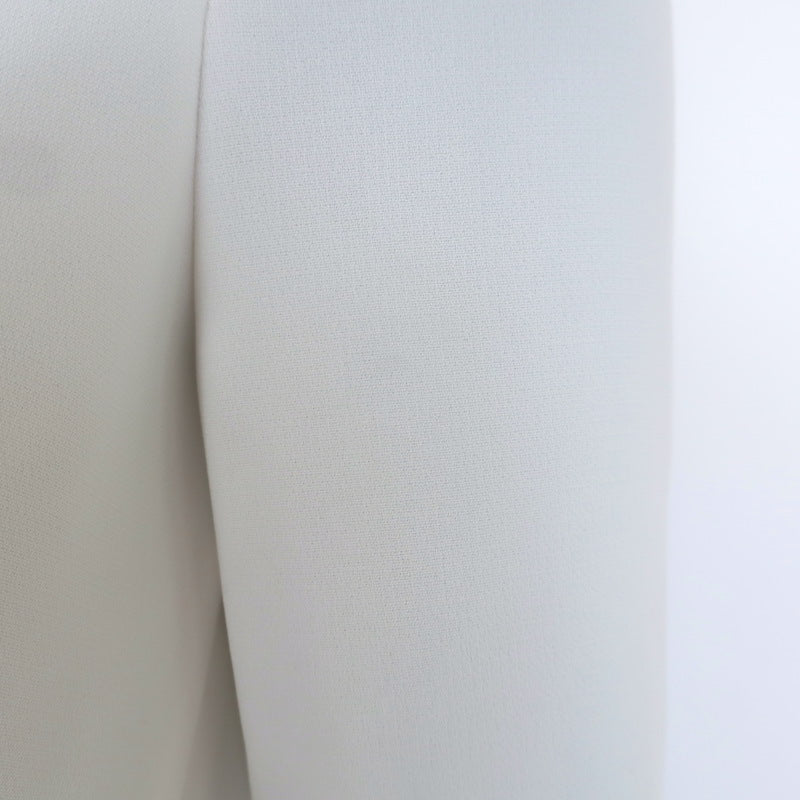 Cinq a Sept Barette Crystal-Trim Blazer Dress White Crepe Size 0 NEW