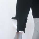 Alice + Olivia Justina Combo Bow Sweater Black Stretch Wool Size Extra Small