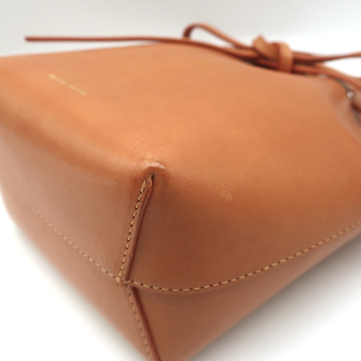 Mansur Gavriel Mini Mini Bucket Bag Camel/Light Pink Leather