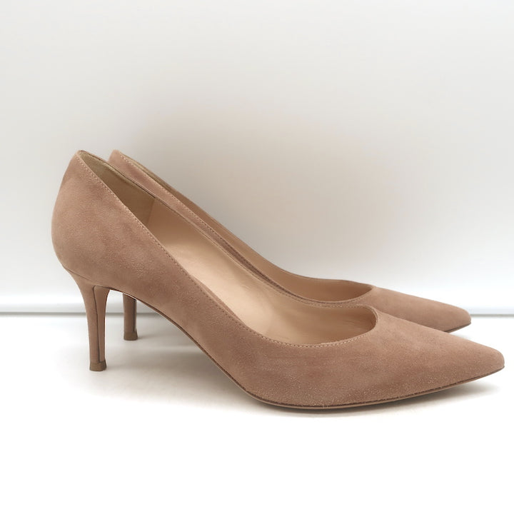 Gianvito Rossi Gianvito 70 Pumps Tan Suede Size 38.5 Pointed Toe Heels