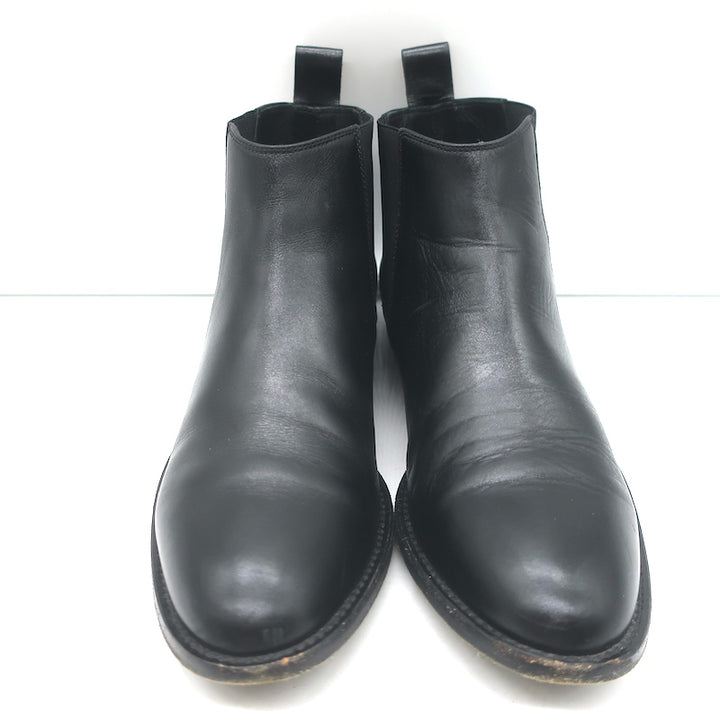 Jenni Kayne Chelsea Boots Black Leather Size 37.5 Flat Ankle Boots
