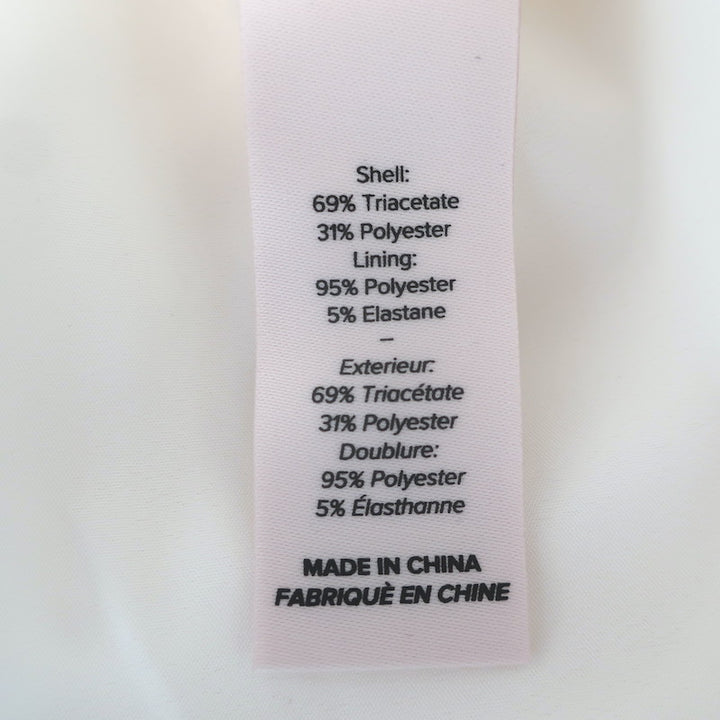 Cinq a Sept Barette Crystal-Trim Blazer Dress White Crepe Size 0 NEW