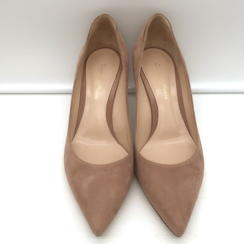 Gianvito Rossi Gianvito 70 Pumps Tan Suede Size 38.5 Pointed Toe Heels