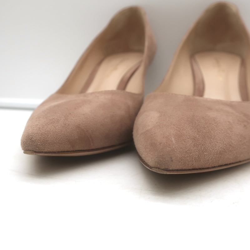 Gianvito Rossi Gianvito 70 Pumps Tan Suede Size 38.5 Pointed Toe Heels