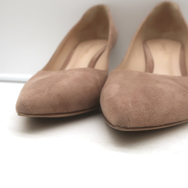 Gianvito Rossi Gianvito 70 Pumps Tan Suede Size 38.5 Pointed Toe Heels
