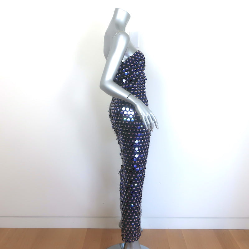 The New Arrivals by Ilkyaz Ozel Phoenix Sequined Midi Dress Midnight Size 40
