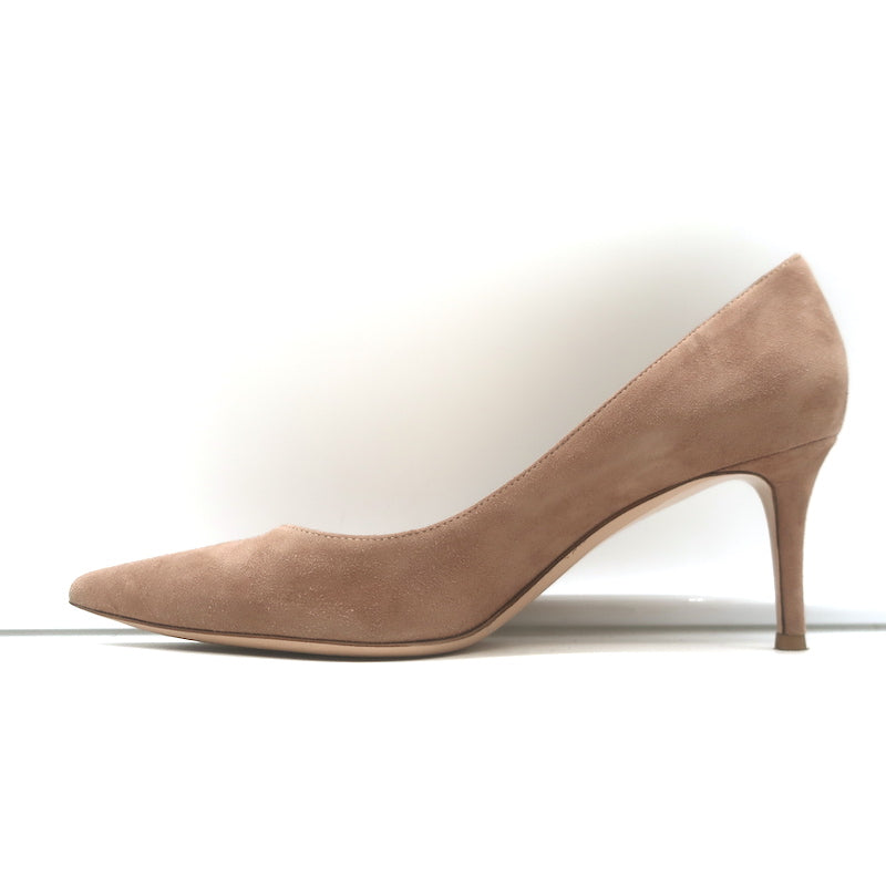 Gianvito Rossi Gianvito 70 Pumps Tan Suede Size 38.5 Pointed Toe Heels
