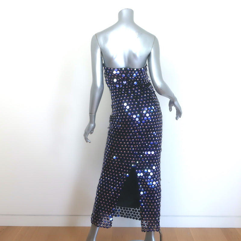 The New Arrivals by Ilkyaz Ozel Phoenix Sequined Midi Dress Midnight Size 40