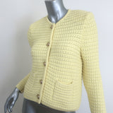 Ba&Sh Gaspard Crochet Knit Cardigan Baby Yellow Cotton-Blend Size Small