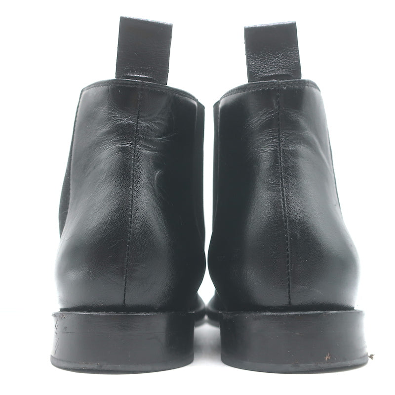 Jenni Kayne Chelsea Boots Black Leather Size 37.5 Flat Ankle Boots