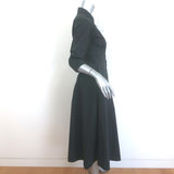 Simkhai Jazz Pintuck Midi Shirt Dress Black Poplin Size Extra Small