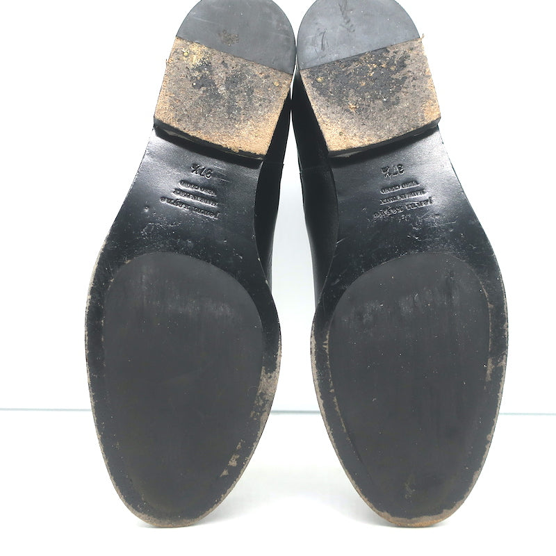 Jenni Kayne Chelsea Boots Black Leather Size 37.5 Flat Ankle Boots