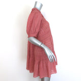 Doen Nerine Embroidered Mini Dress Mirage Pink Cotton-Voile Size Extra Small
