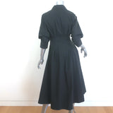 Simkhai Jazz Pintuck Midi Shirt Dress Black Poplin Size Extra Small