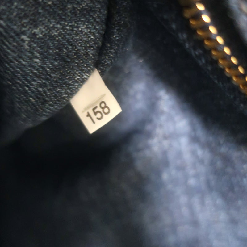 Prada Large Canapa Denim Tote Bag Dark Blue