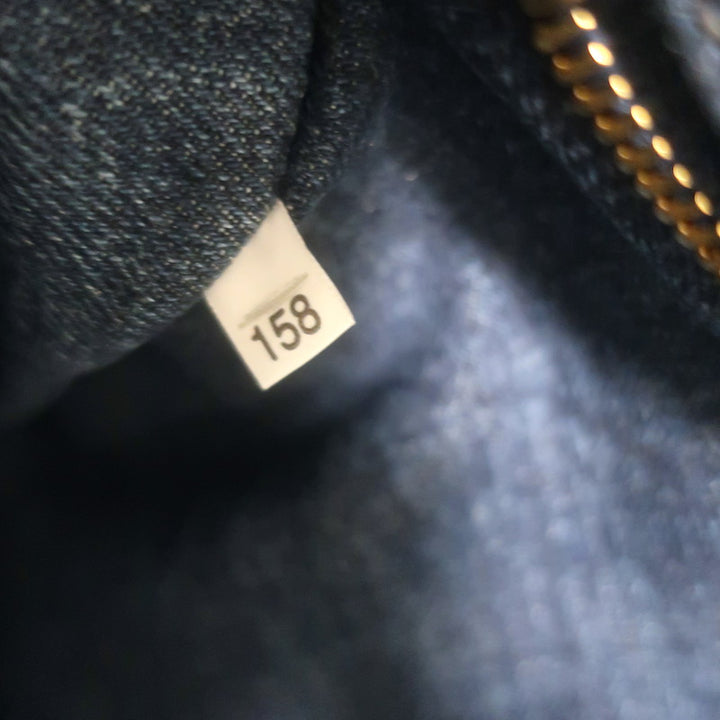 Prada Large Canapa Denim Tote Bag Dark Blue
