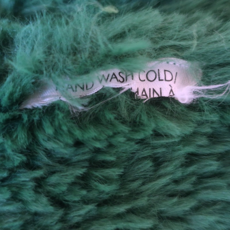 Alice + Olivia Fawn Faux Fur Cropped Jacket Emerald Size Small