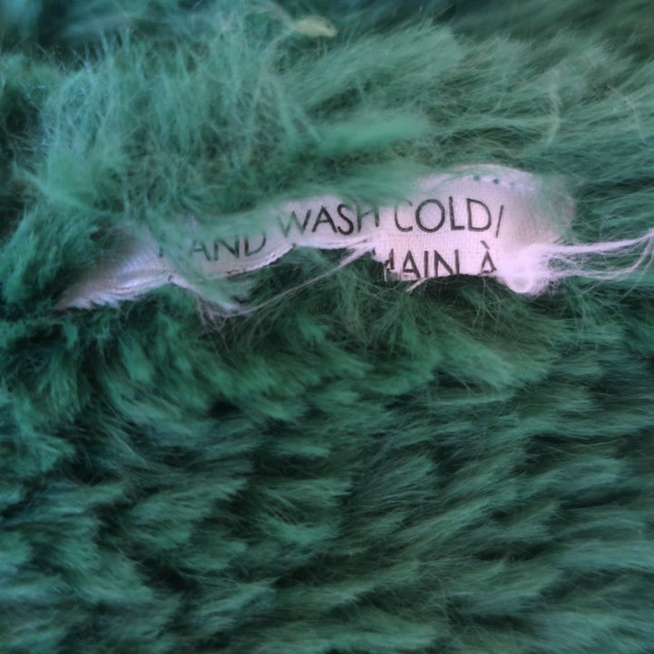 Alice + Olivia Fawn Faux Fur Cropped Jacket Emerald Size Small