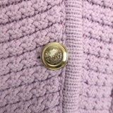 Ba&Sh Gaspard Crochet Knit Cardigan Lilac Cotton-Blend Size Small