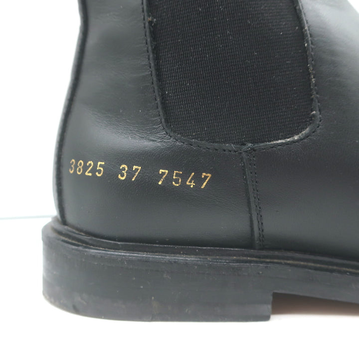 Woman by Common Projects Chelsea Boots Black Leather Size 37 Flat Ankle Boots