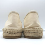 Gucci Logo Espadrilles Cream Canvas Size 39.5