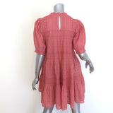Doen Nerine Embroidered Mini Dress Mirage Pink Cotton-Voile Size Extra Small