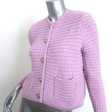 Ba&Sh Gaspard Crochet Knit Cardigan Lilac Cotton-Blend Size Small
