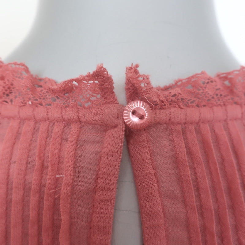 Doen Nerine Embroidered Mini Dress Mirage Pink Cotton-Voile Size Extra Small
