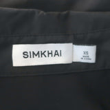 Simkhai Jazz Pintuck Midi Shirt Dress Black Poplin Size Extra Small