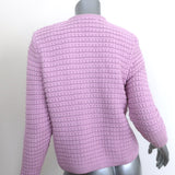 Ba&Sh Gaspard Crochet Knit Cardigan Lilac Cotton-Blend Size Small