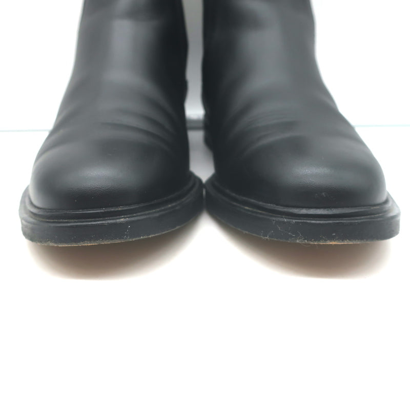 Woman by Common Projects Chelsea Boots Black Leather Size 37 Flat Ankle Boots