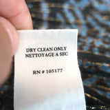 Ulla Johnson Kaede Ruffle Blouse Blue/Multi Metallic Printed Cotton-Blend Size 6