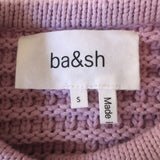 Ba&Sh Gaspard Crochet Knit Cardigan Lilac Cotton-Blend Size Small