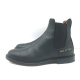 Woman by Common Projects Chelsea Boots Black Leather Size 37 Flat Ankle Boots