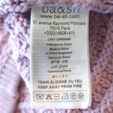 Ba&Sh Gaspard Crochet Knit Cardigan Lilac Cotton-Blend Size Small
