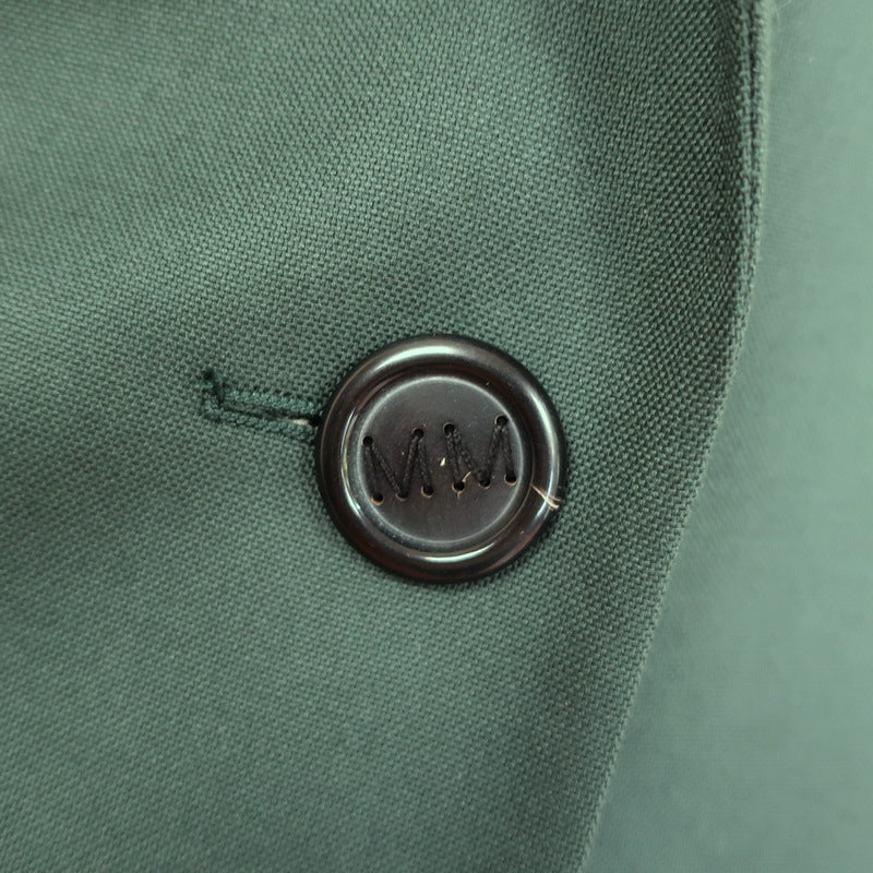 Marina Moscone Slim Boyfriend Blazer Forest Green Virgin Wool Size US 0 NEW